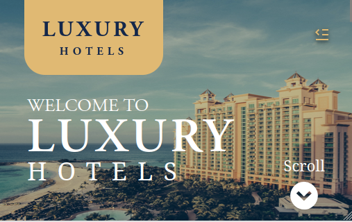 Luxury hotel website